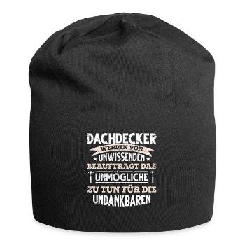 lustiges Dachdecker - Jersey-Beanie - Schwarz - Vorne