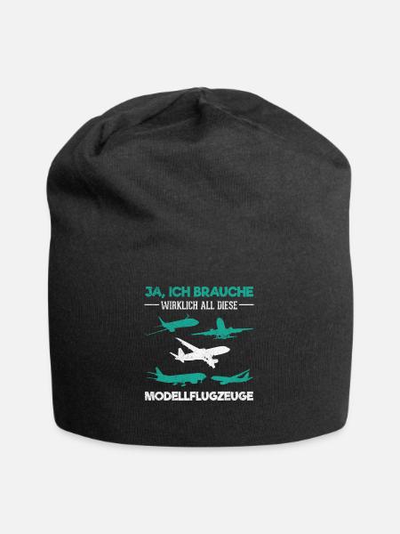 Modellbau Modellflugzeug - Jersey-Beanie - Schwarz