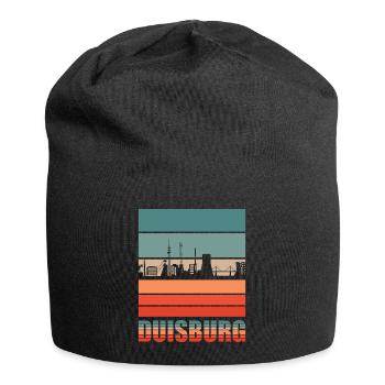 Duisburg Stadt Ruhrgebiet Skyline - Jersey-Beanie - Schwarz - Vorne