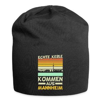 Lustige Mannheim Sprüche Stadt Liebe Heimat - Jersey-Beanie - Schwarz - Vorne