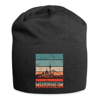 Mannheim - Jersey-Beanie - Schwarz - Vorne