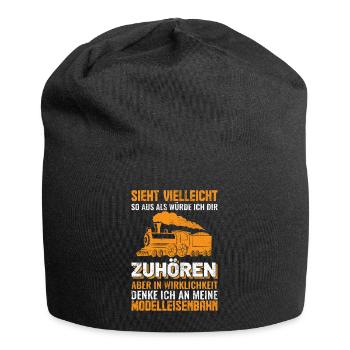 Modellbau Eisenbahn Modellbahner - Jersey-Beanie - Schwarz - Vorne