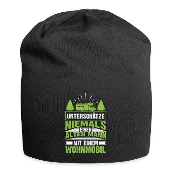 Camping Wohnmobil - Jersey-Beanie - Schwarz - Vorne