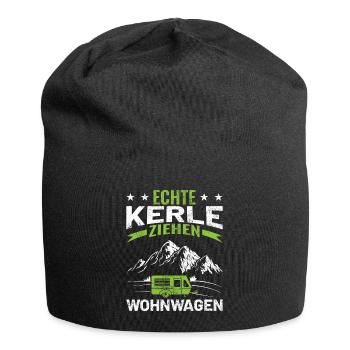 Echte Kerle ziehen Wohnwagen - Jersey-Beanie - Schwarz - Vorne