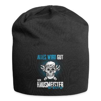 Hausmeister lustiger Spruch Handwerker Werkzeug - Jersey-Beanie - Schwarz - Vorne
