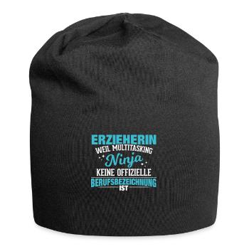 Erzieherin lustiger Spruch Multitasking Ninja Erzi - Jersey-Beanie - Schwarz - Vorne
