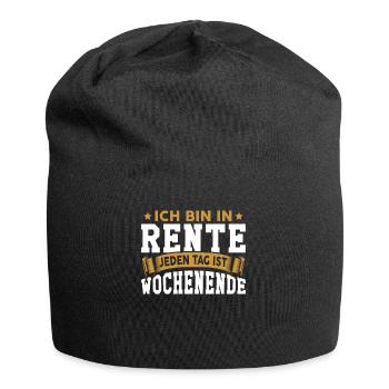Ich bin in Rente lustiger Spruch Rente Rentner Ren - Jersey-Beanie - Schwarz - Vorne