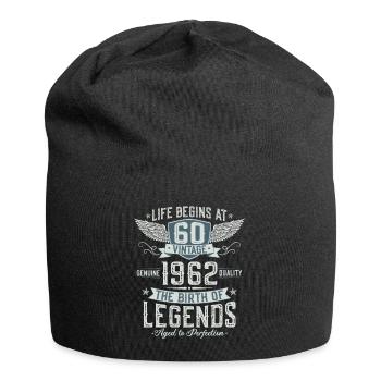 Né en 1962 Légendes 60 ans anniversaire - Bonnet en jersey - noir - Devant