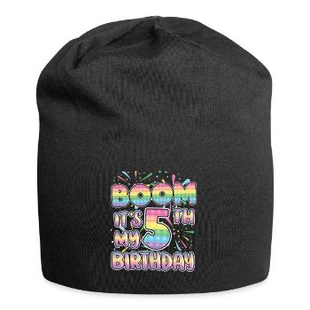 Boom It's My 5th Birthday Popper Zahl Pop It - Jersey-Beanie - Schwarz - Vorne