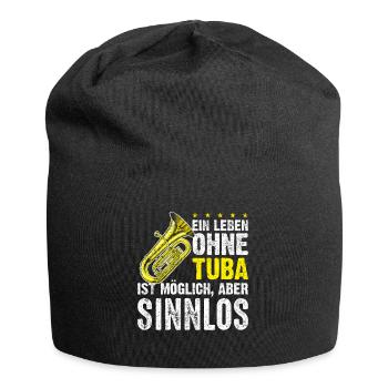 Tuba Tubaspieler Musik Spruch - Jersey-Beanie - Schwarz - Vorne