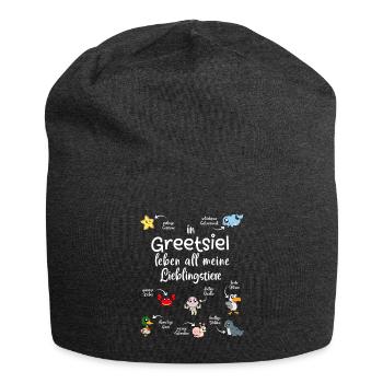 Meine Lieblingstiere in Greetsiel - Jersey-Beanie - Anthrazit - Vorne
