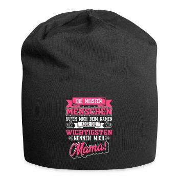 Mama Muttertag - Jersey-Beanie - Schwarz - Vorne