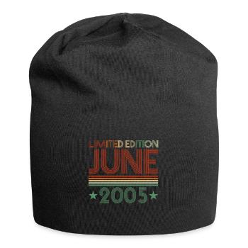 17ème Anniversaire Juin Vintage 2005 Idée Cadeau - Bonnet en jersey - noir - Devant
