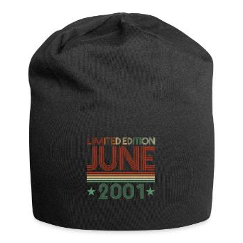 21. Geburtstag Juni Jahrgang 2001 Geschenkidee - Jersey-Beanie - Schwarz - Vorne
