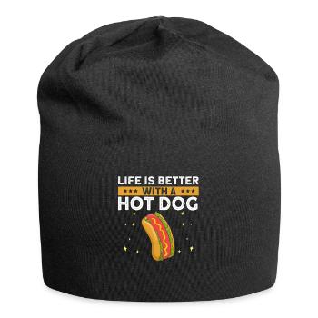 Hot Dog Love Hot Dog Potato Ketchup - Jersey Beanie - black - Front
