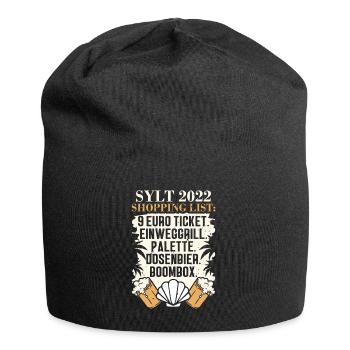 9€ tIcket einweggrill palette dosenBier mit - Jersey-Beanie - Schwarz - Vorne