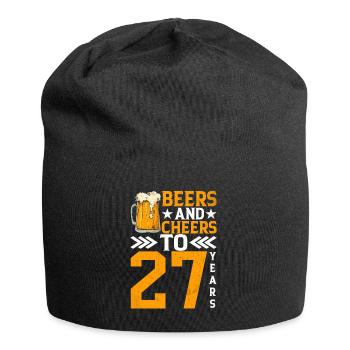 Prost Und Bier Auf 27 Jahre Frothy Mug Of Beer - Jersey-Beanie - Schwarz - Vorne