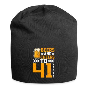 Prost Und Bier Auf 41 Jahre Frothy Mug Of Beer - Jersey-Beanie - Schwarz - Vorne