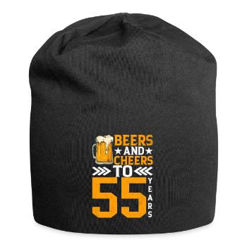 Prost Und Bier Auf 55 Jahre Frothy Mug Of Beer - Jersey-Beanie - Schwarz - Vorne