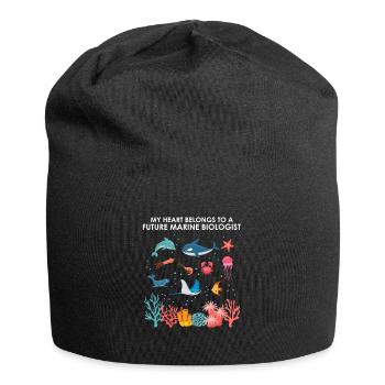 Le cœur appartient au biologiste marin Biologie marine mer - Bonnet en jersey - noir - Devant