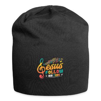 Jesus, clef, music, religious. - Jersey Beanie - black - Front