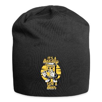 It's a bad day for a beer funnier - Jersey Beanie - black - Front