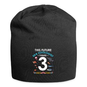Zooologe Meeresbiologe Geburtstagsparty 3 Jahre - Jersey-Beanie - Schwarz - Vorne