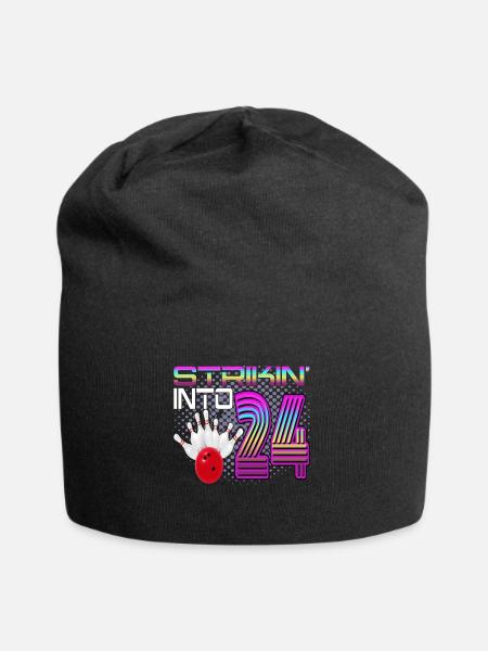 Striking Into 24 Bowling Bowler 24. Geburtstag - Jersey-Beanie - Schwarz