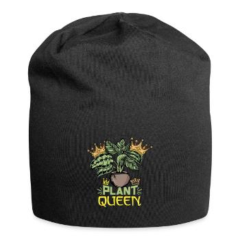 Amateur de plantes de panier marante Calathea plante - Bonnet en jersey - noir - Devant