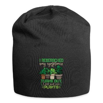 Topfpflanzen Geschenk Frauen Floristin Pflanzen - Jersey-Beanie - Schwarz - Vorne
