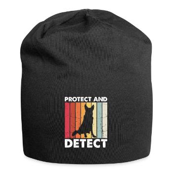Militär Design Polizei Hund Deutscher Schäfer - Jersey-Beanie - Schwarz - Vorne
