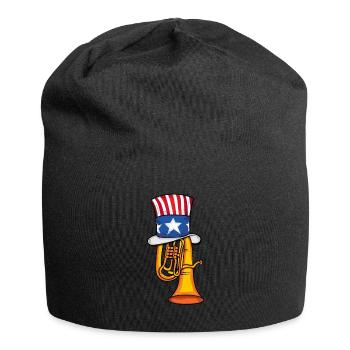 Tuba Music USA 4th Of July Amerika Big Band Tuba - Jersey Beanie - black - Front