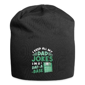 Ich behalte alle Witze meines Vaters. - Jersey-Beanie - Schwarz - Vorne