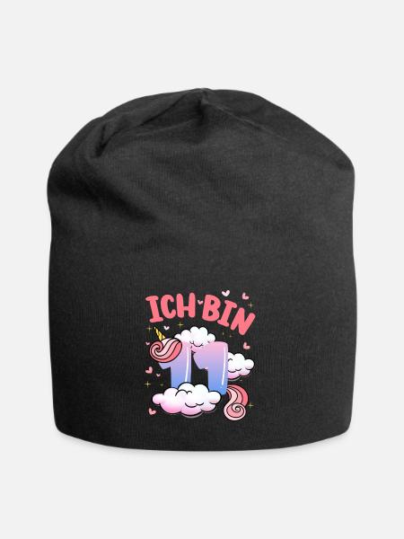 Ich Bin 11 Jahre Alt | Einhorn-thema | 11. - Jersey-Beanie - Schwarz