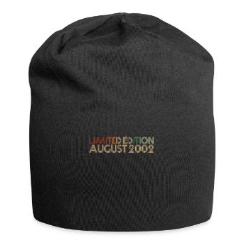 20. Geburtstag August Jahrgang 2002 Geschenkidee - Jersey-Beanie - Schwarz - Vorne