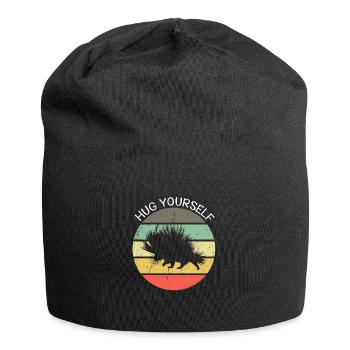 Porcupine Designs for Hedgehog Porcupine Fan - Jersey Beanie - black - Front
