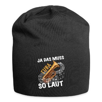 Tuba spielen laut - Jersey-Beanie - Schwarz - Vorne