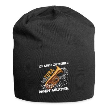 Ich muss zu meiner Tuba Dampf ablassen - Jersey-Beanie - Schwarz - Vorne