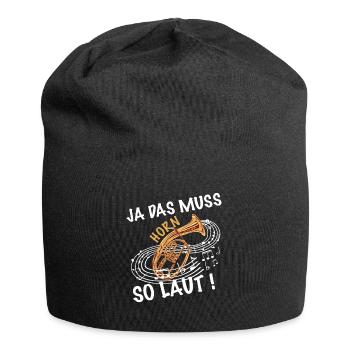 Ja das muss so laut Blasmusik Tenor - Jersey-Beanie - Schwarz - Vorne