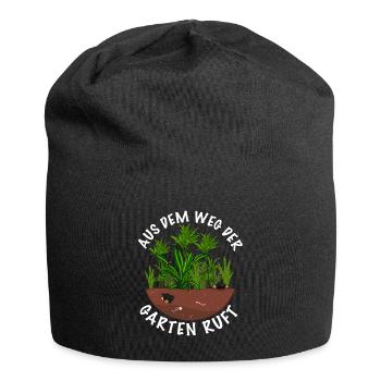Der garten ruft nach Gartenarbeit - Jersey-Beanie - Schwarz - Vorne