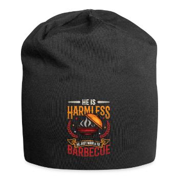 Er ist harmlos, er will nur grillen. - Jersey-Beanie - Schwarz - Vorne