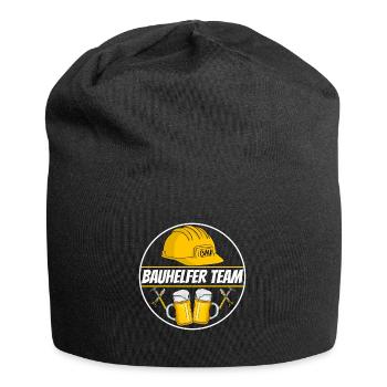 Bauhelfer Team Baustelle Bier - Jersey-Beanie - Schwarz - Vorne