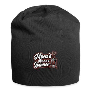 Maman Fidget Spinner mesdames, amateurs de vin. - Bonnet en jersey - noir - Devant