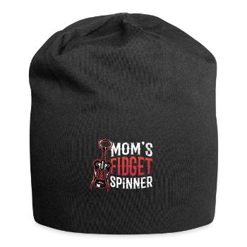 Maman Fidget Spinner mesdames, amateurs de vin. - Bonnet en jersey - noir - Devant