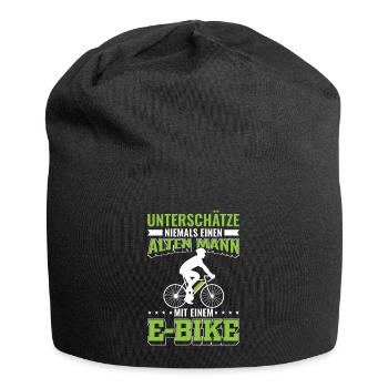E Bikes E Bike E-Bikes Elektro Bike Männer Spruch - Jersey-Beanie - Schwarz - Vorne