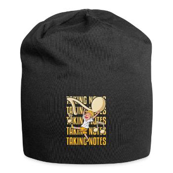 Notizen machen Wortspiele Lustiger Musiklehrer - Jersey-Beanie - Schwarz - Vorne