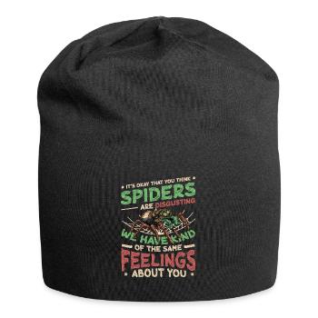 Spiders are not disgusting - Spider Lover - Jersey Beanie - black - Front
