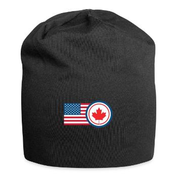 Kanada USA Fahne Herkunft - Jersey-Beanie - Schwarz - Vorne