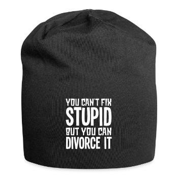 Scheidung - Jersey-Beanie - Schwarz - Vorne