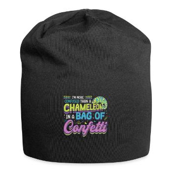 Plus confus qu’un caméléon - Bonnet en jersey - noir - Devant
